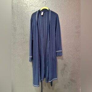 CATHRINES SLEEPWEAR Women’s Navy Blue Robe Cardigan Size 1X